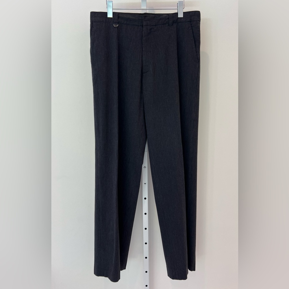 GENERRA MEN'S BLACK GRAY PINSTRIPE PANTS STYLE M3013AT SIZE 36